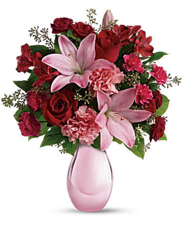 Bouquet Roses et perles