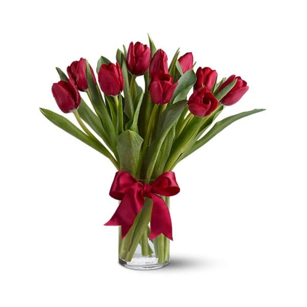 Bouquet de dix tulipes