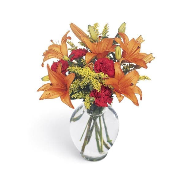 Le bouquet Tigresse dans un vase