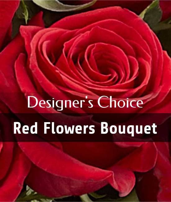 Choix du fleuriste - Bouquet teintes rouges