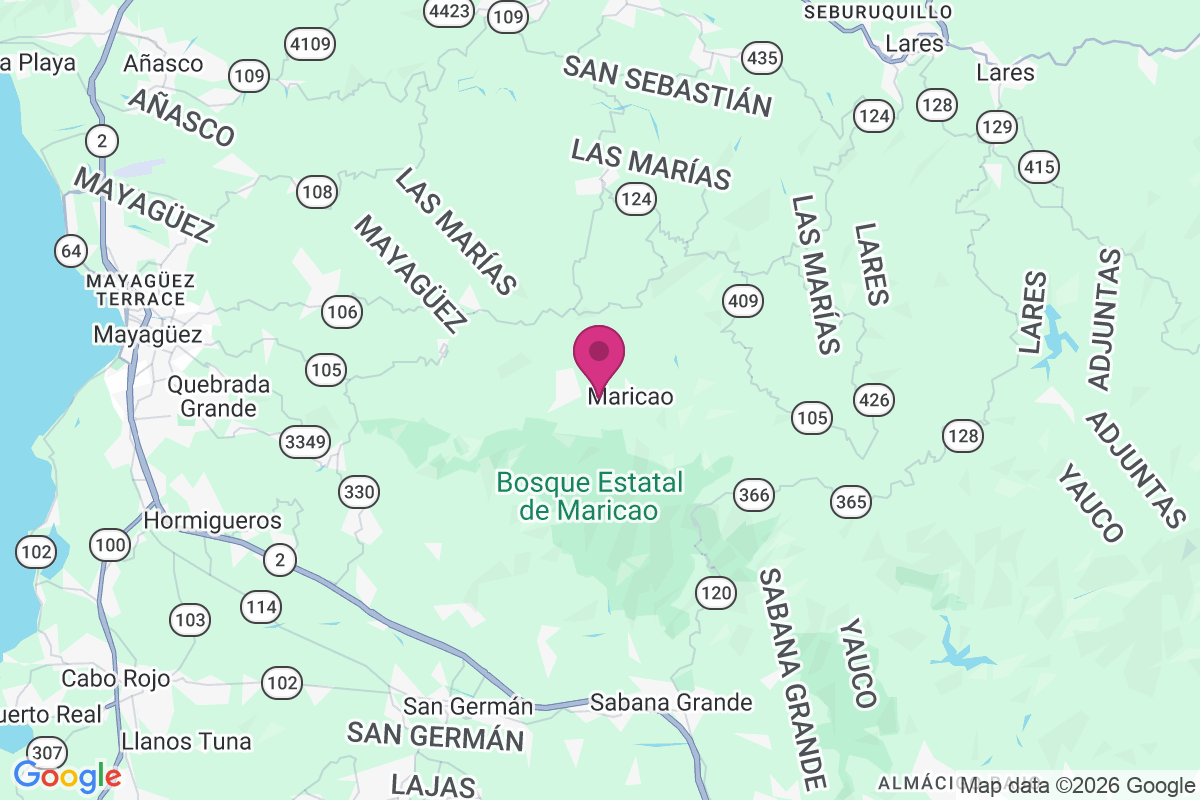 Carte de Hacienda San Antonio