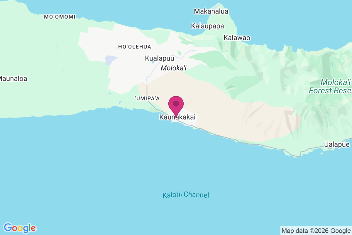 Carte de Kaunakakai