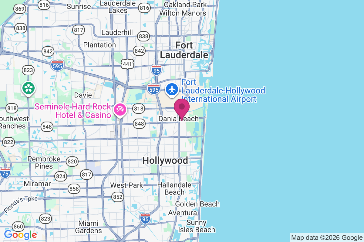 Carte de Dania Beach