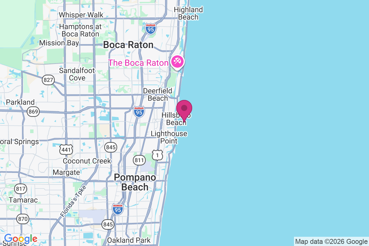 Carte de Hillsboro Beach