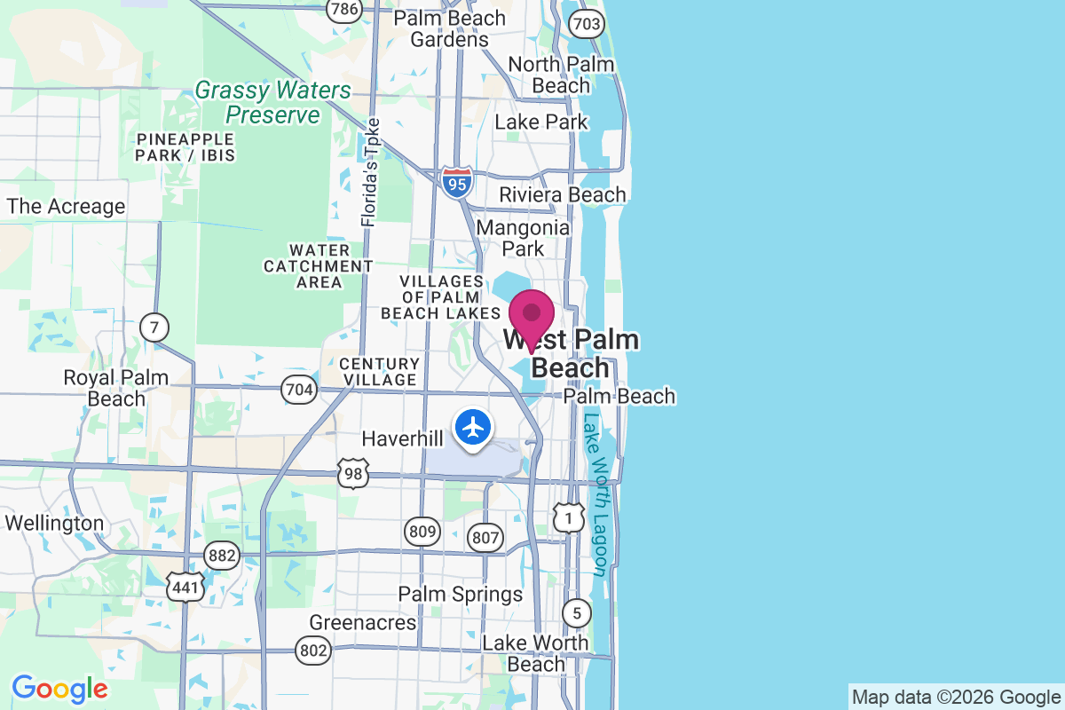 Carte de Palm Beach Lakes