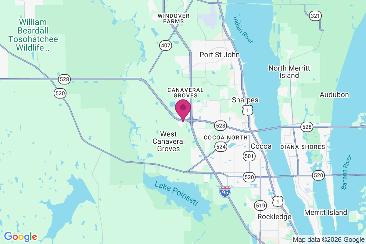 Carte de Canaveral Acres