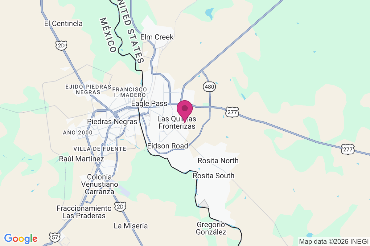 Carte de Las Quintas Fronterizas