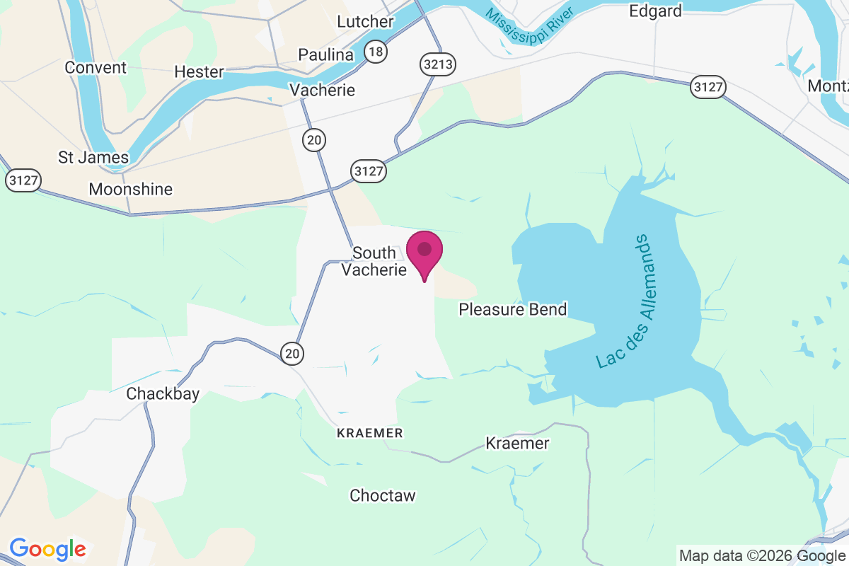 Carte de Lower Vacherie
