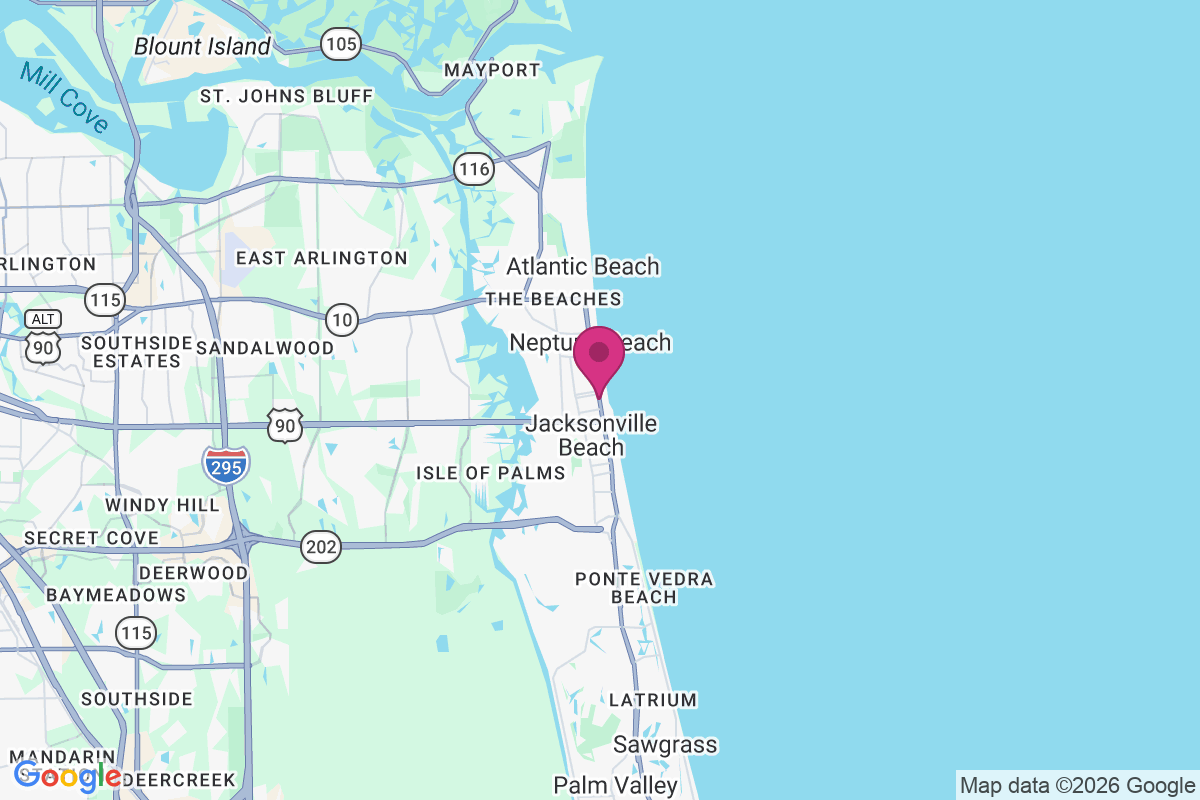 Carte de Jacksonville Beach