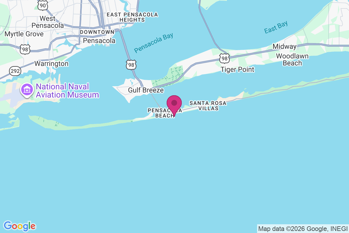 Carte de Pensacola Beach