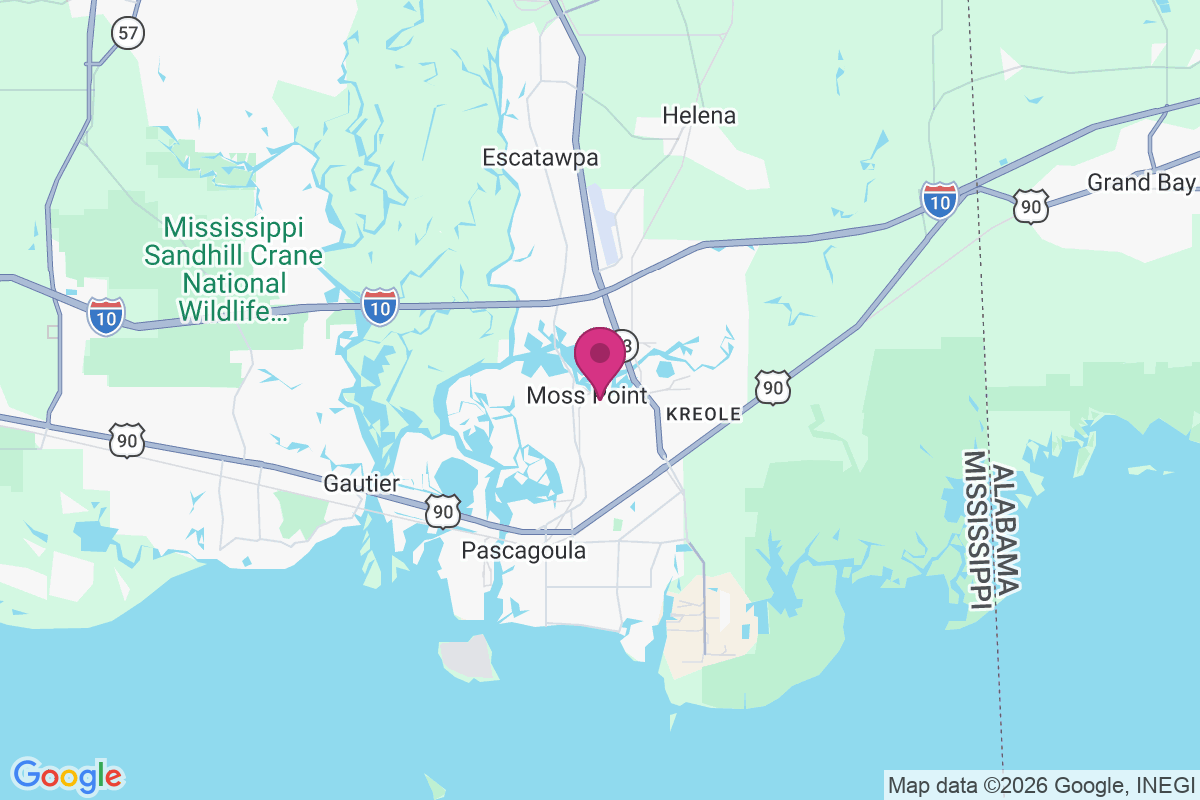 Carte de Moss Point