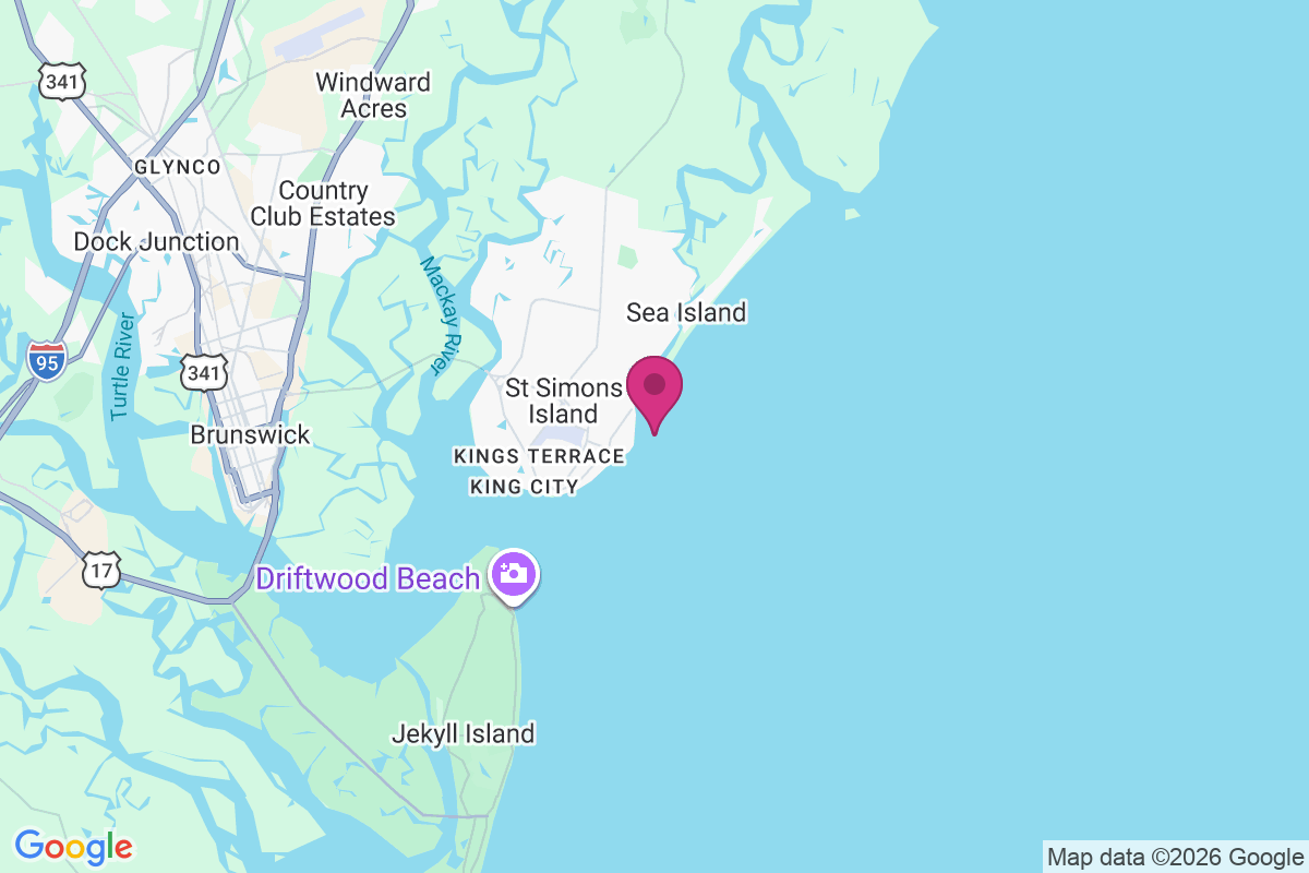 Carte de Saint Simons Island