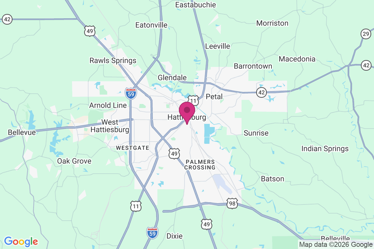 Carte de Hattiesburg