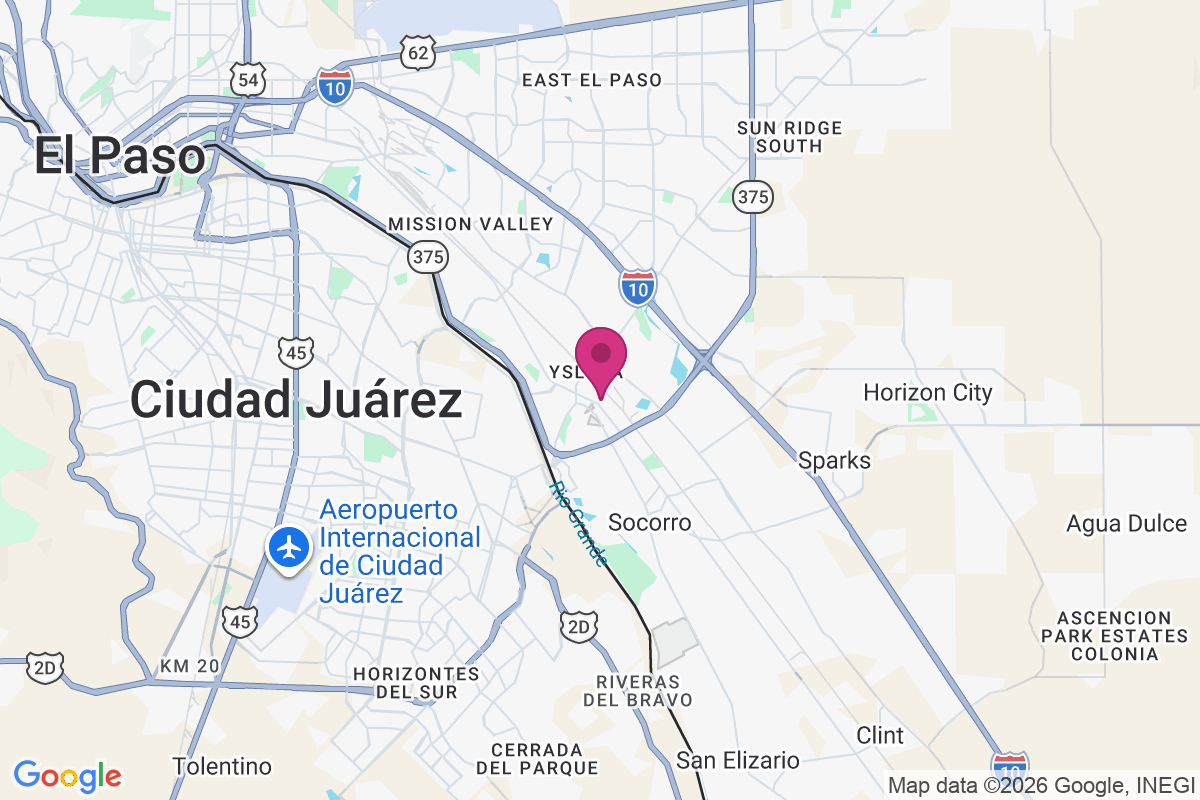 Carte de Ysleta