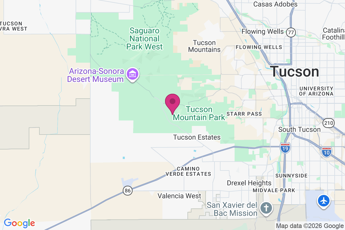 Carte de Old Tucson