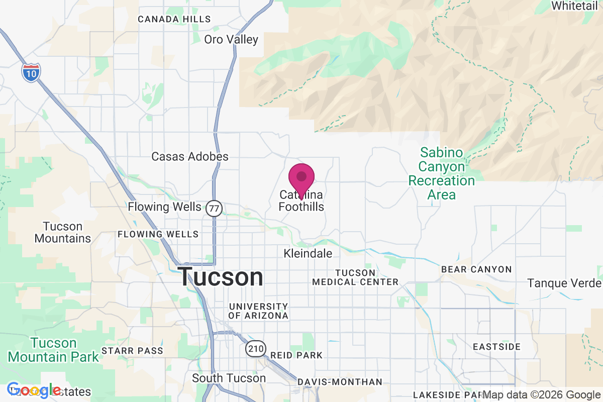 Carte de Catalina Foothills
