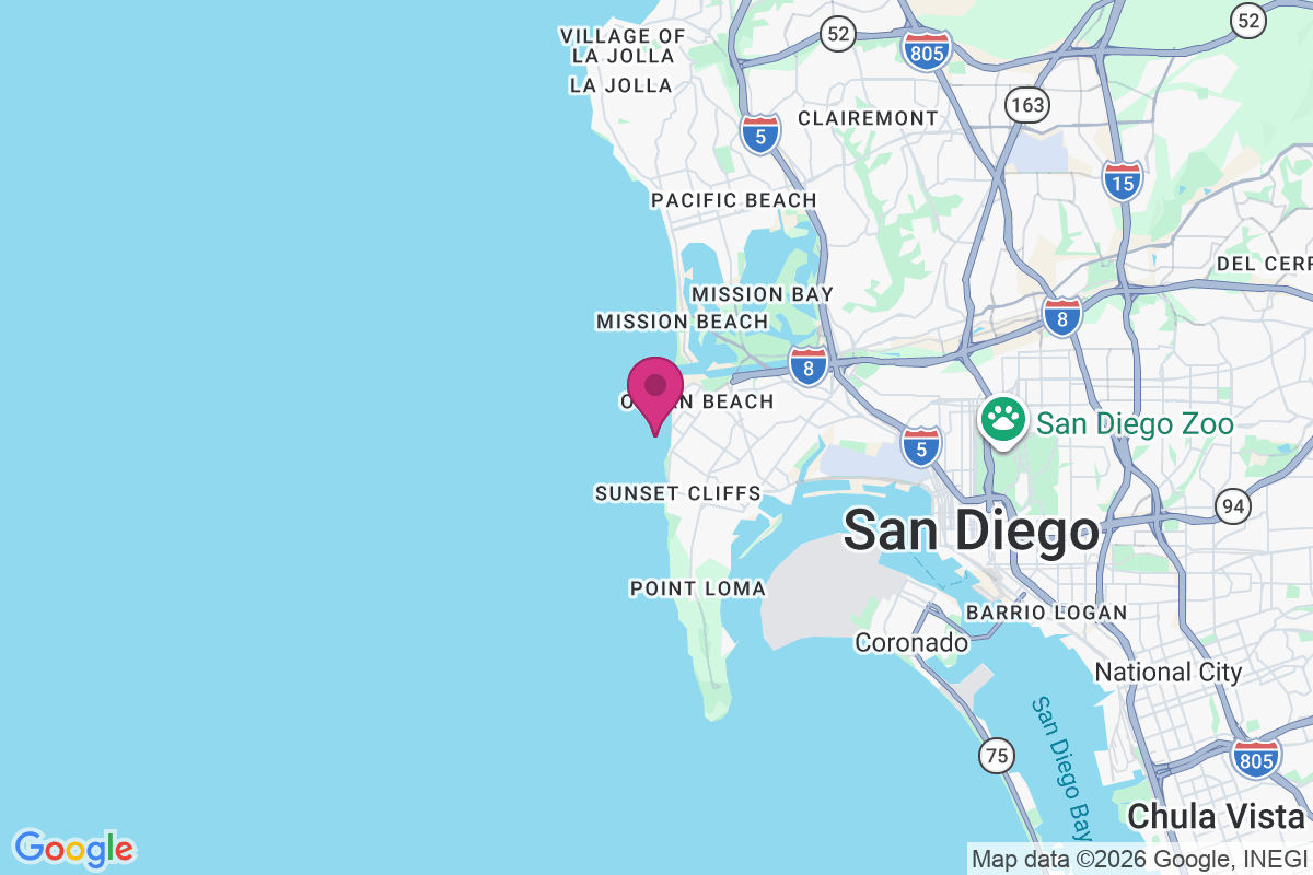 Carte de Ocean Beach