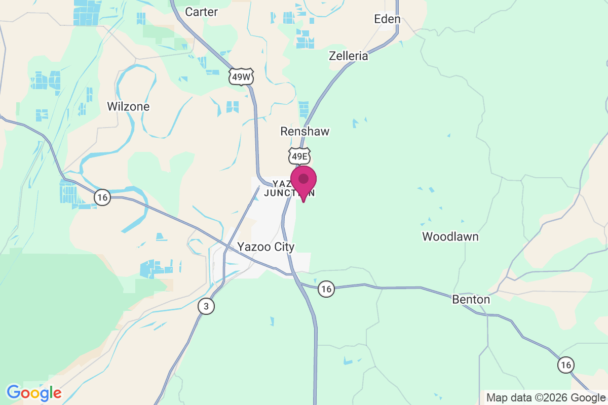 Carte de Yazoo Junction