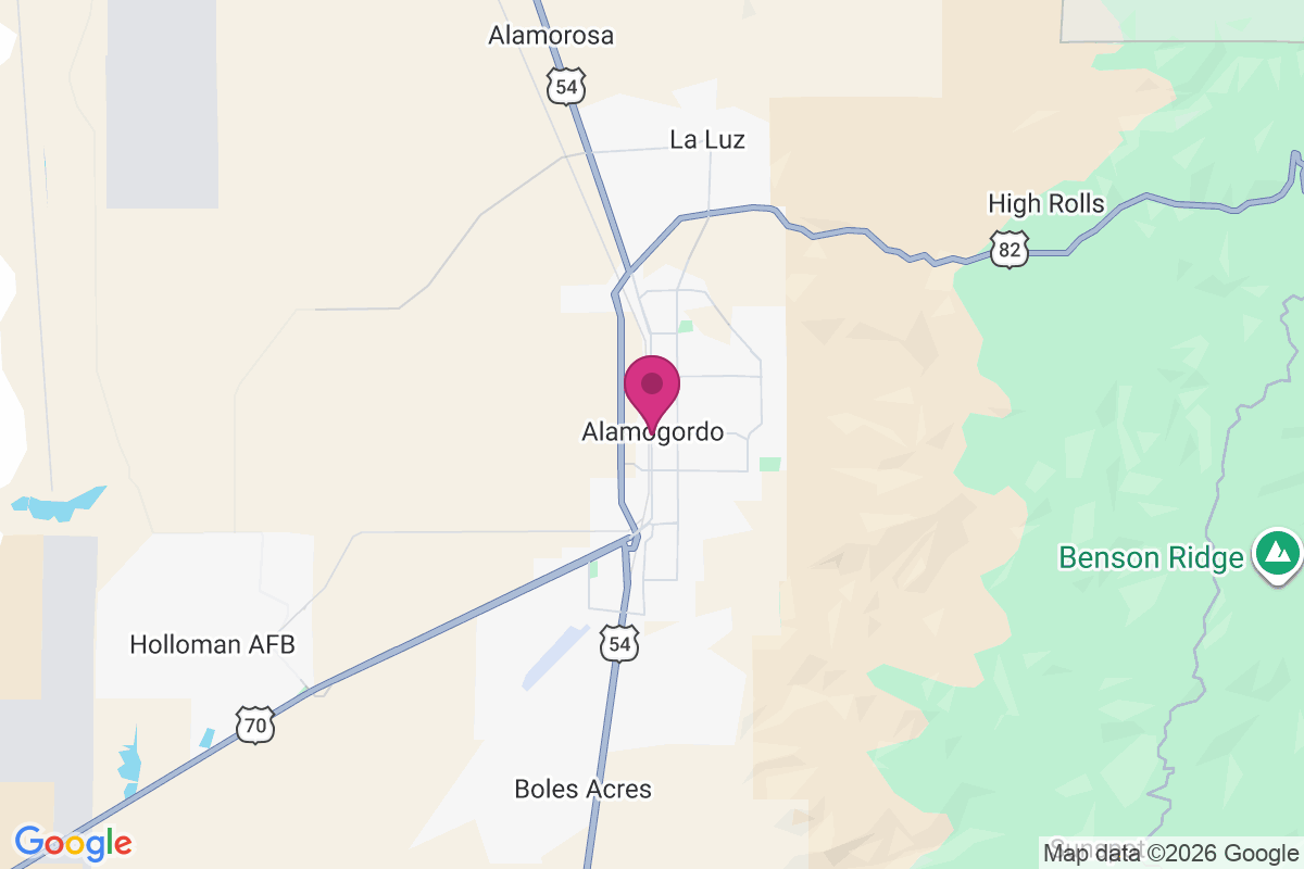 Carte de Alamogordo