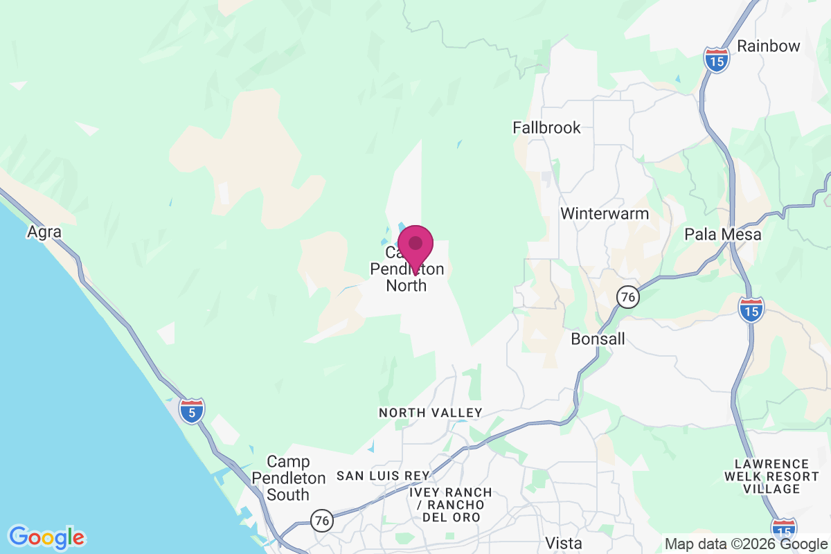 Carte de Camp Pendleton North
