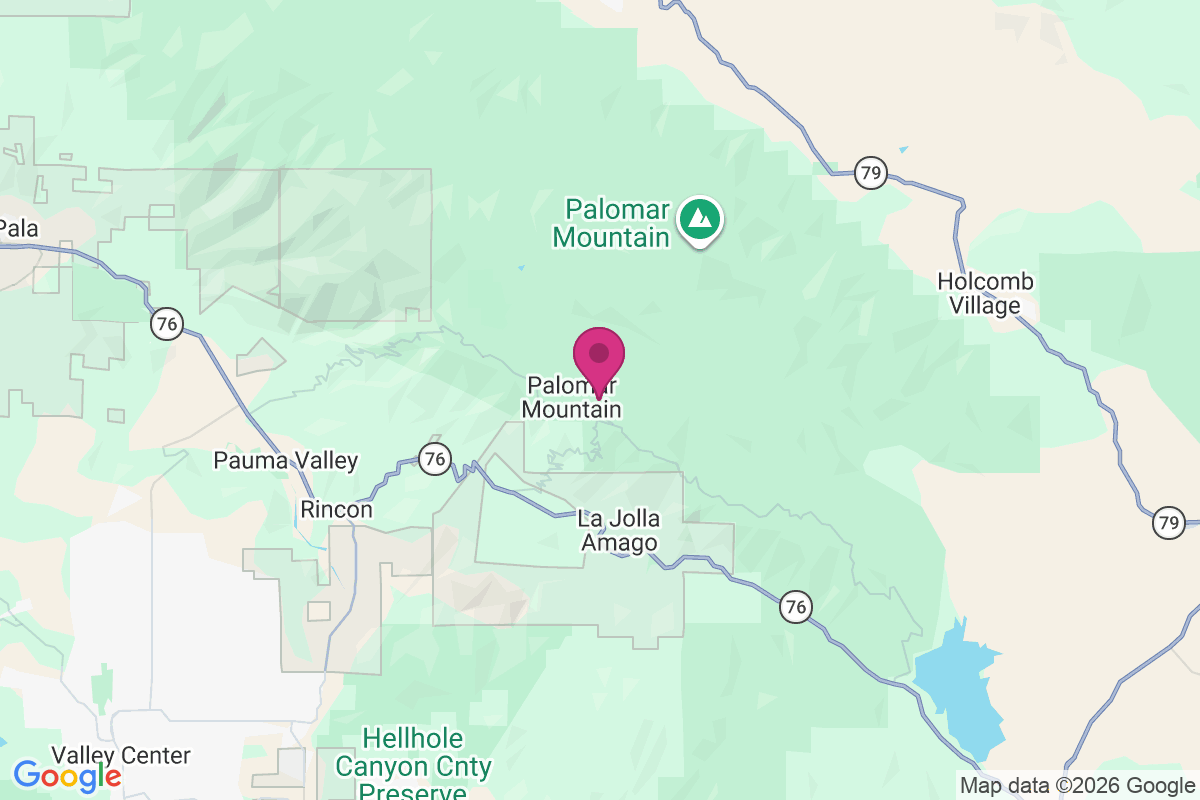 Carte de Palomar Mountain