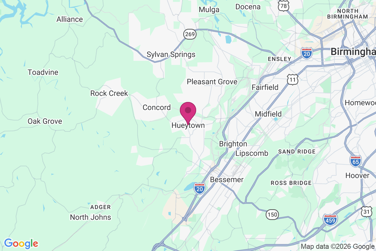 Carte de Hueytown