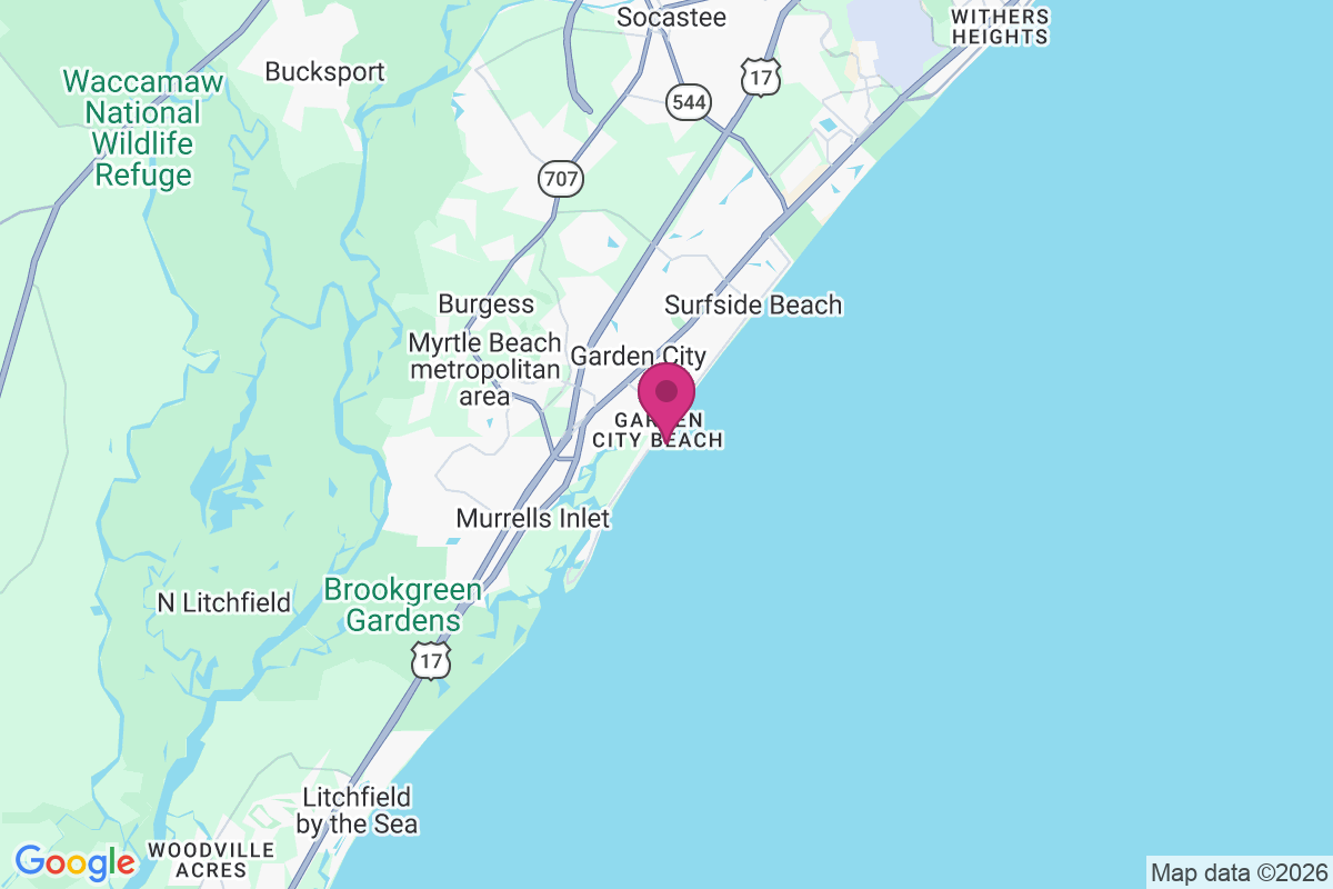 Carte de Garden City Beach