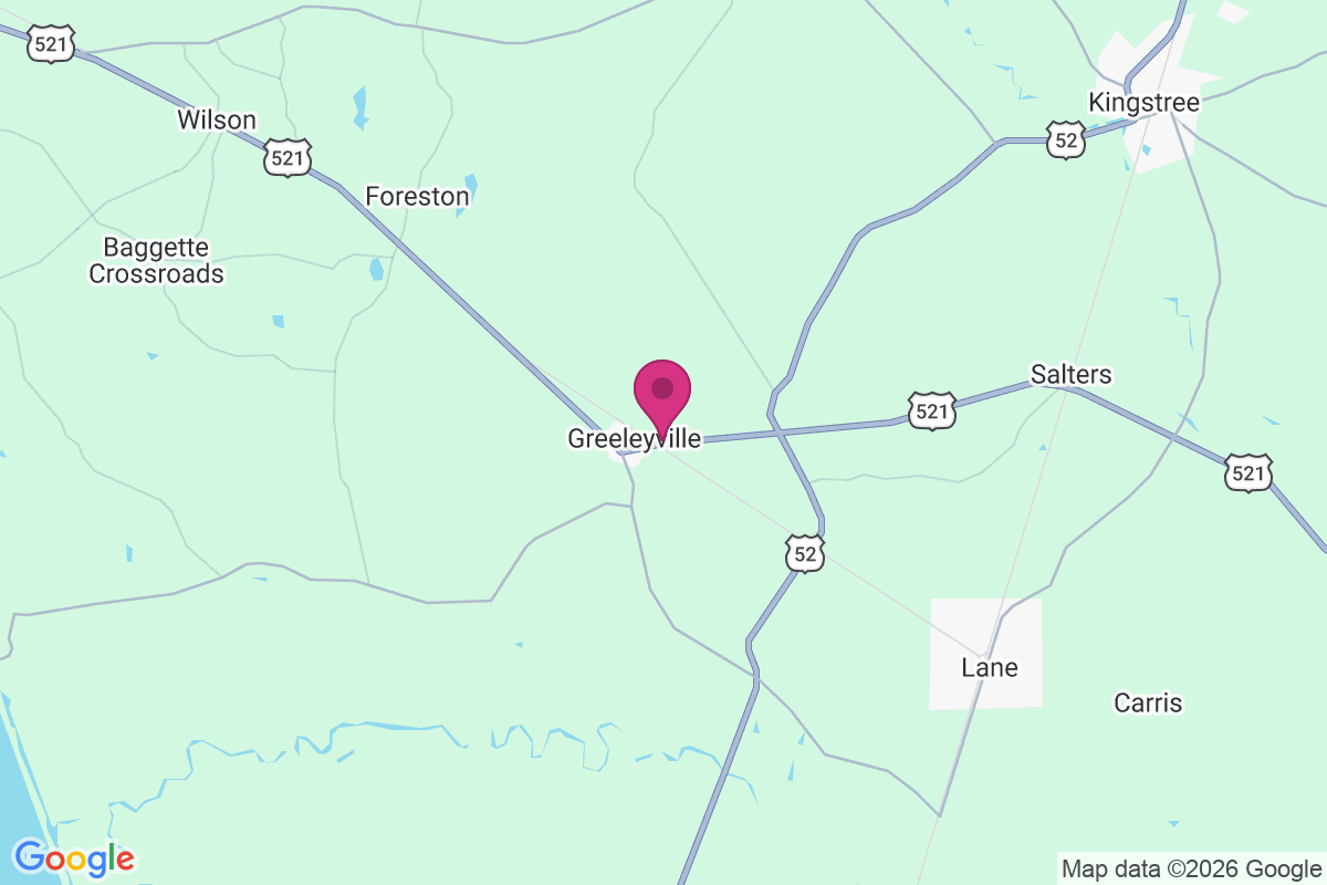 Carte de Greeleyville