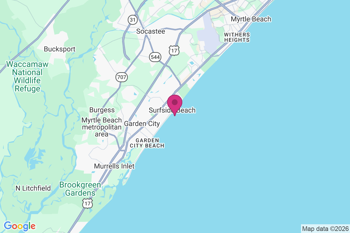 Carte de Surfside Beach