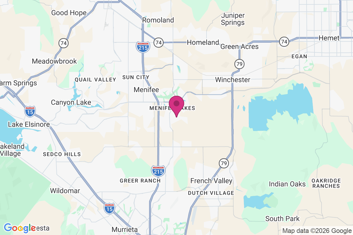 Carte de Menifee Lakes