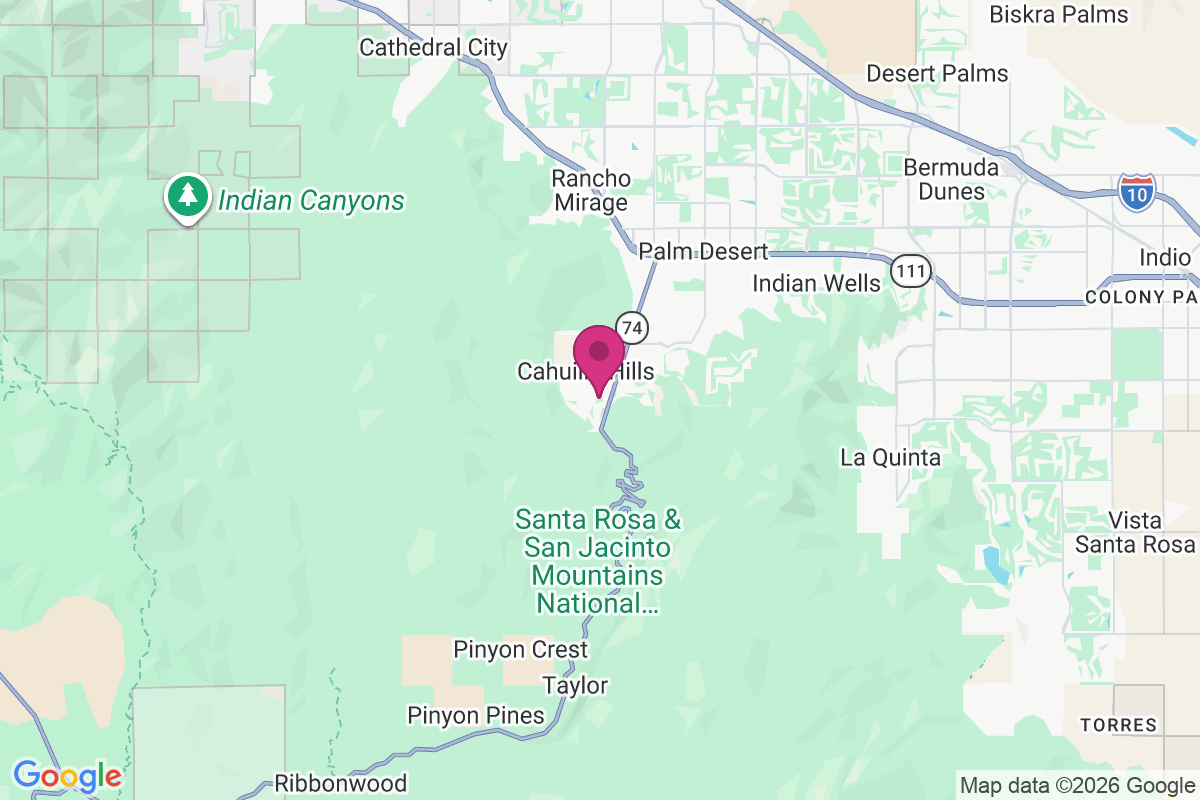 Carte de Cahuilla Hills