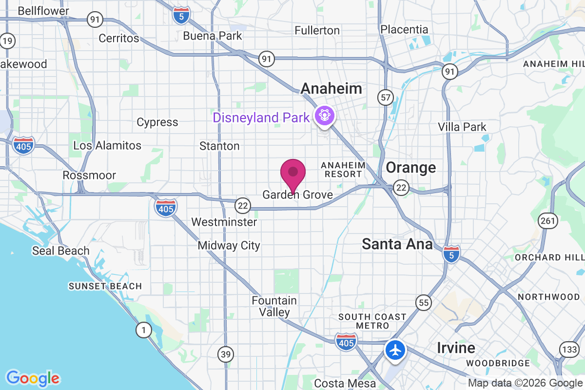 Carte de Garden Grove