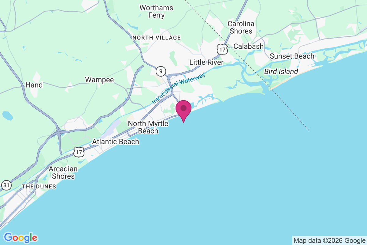 Carte de Cherry Grove Beach