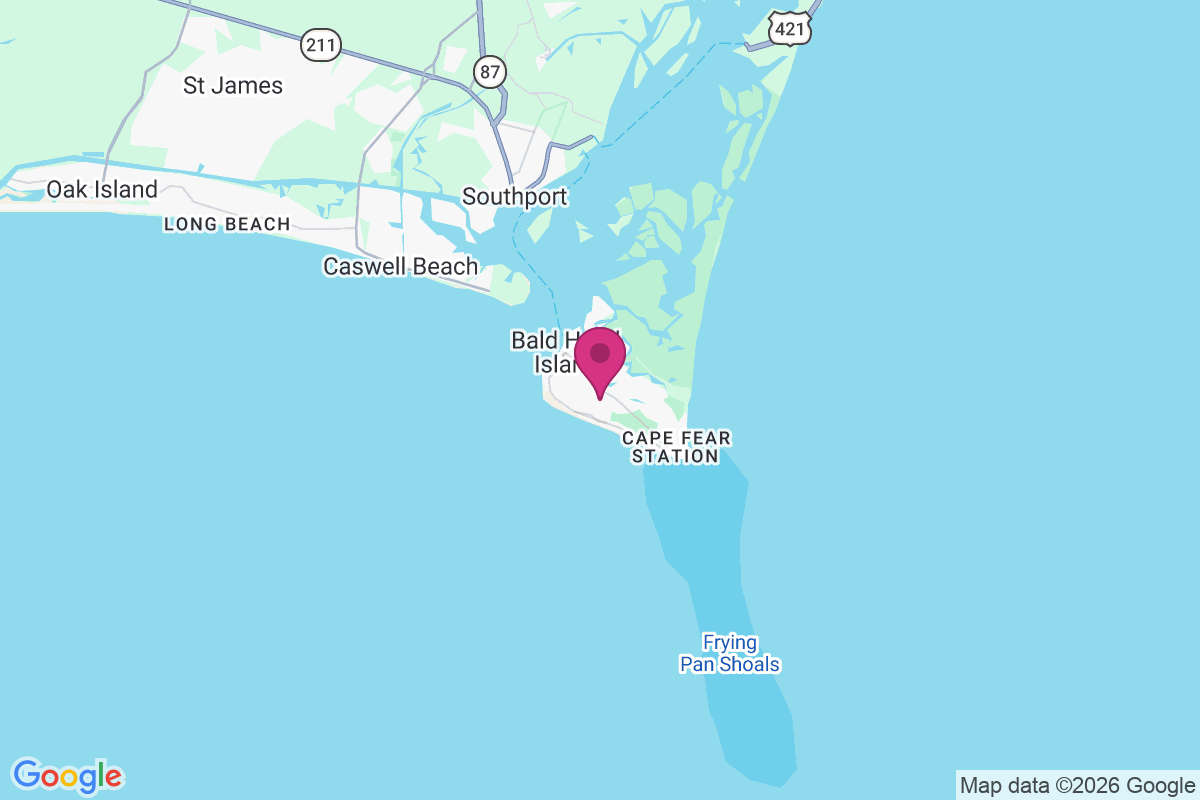 Carte de Bald Head Island
