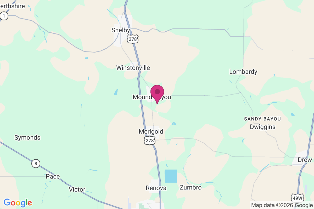Carte de Mound Bayou