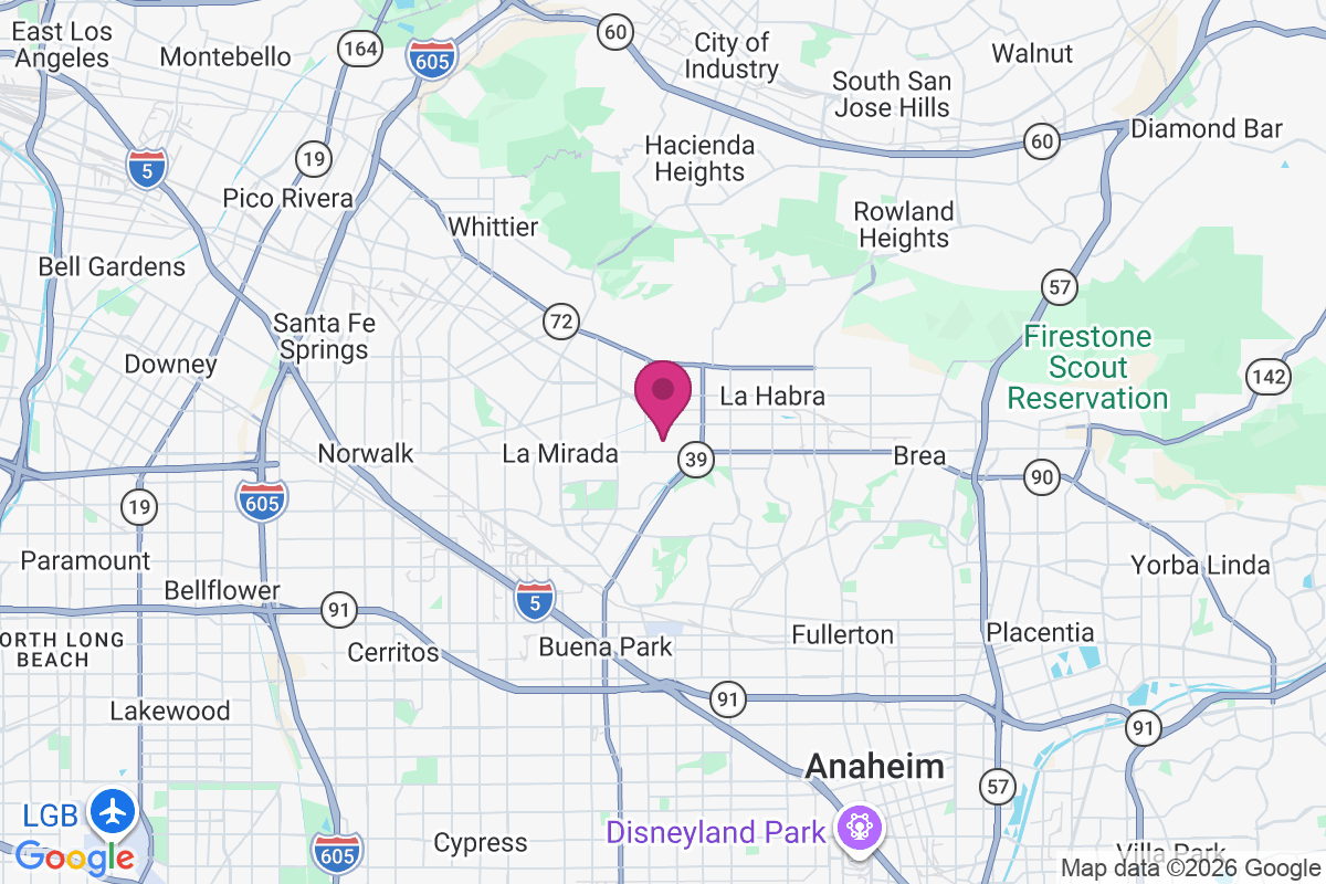 Carte de East La Mirada
