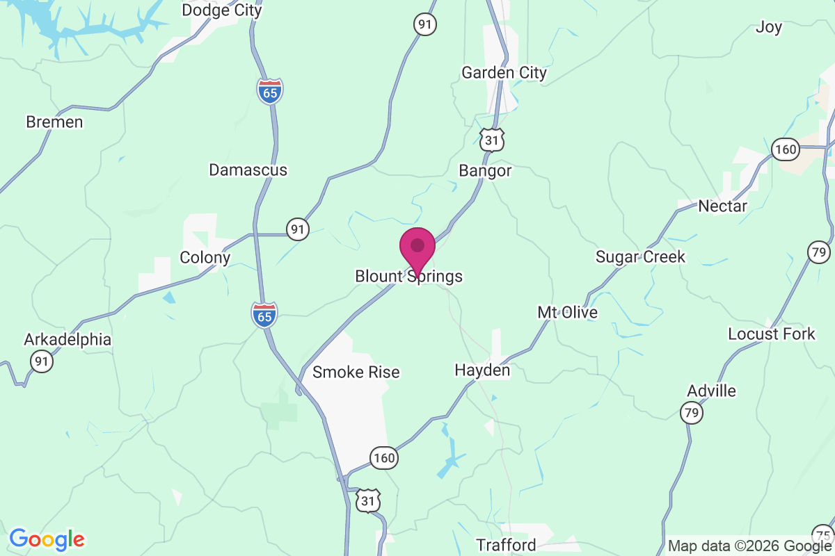 Carte de Blount Springs