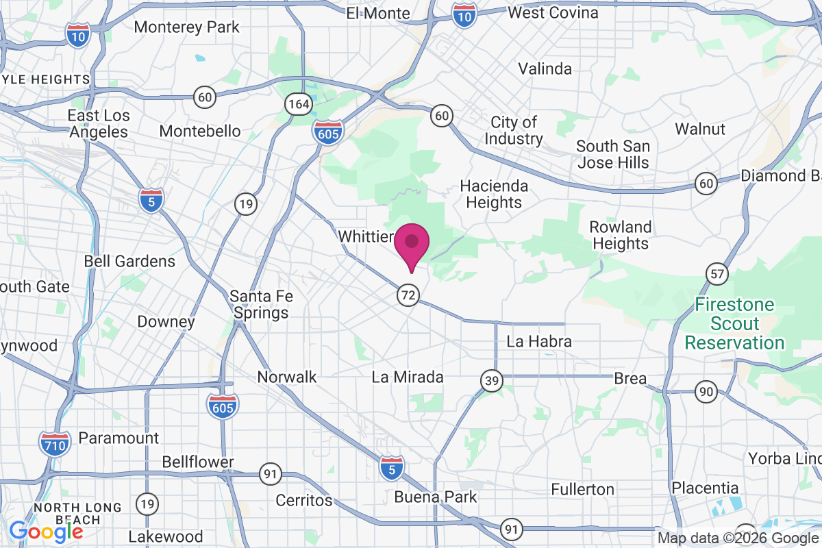 Carte de East Whittier