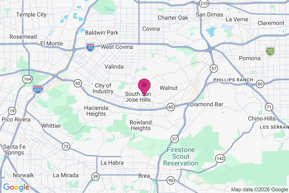 Carte de South San Jose Hills