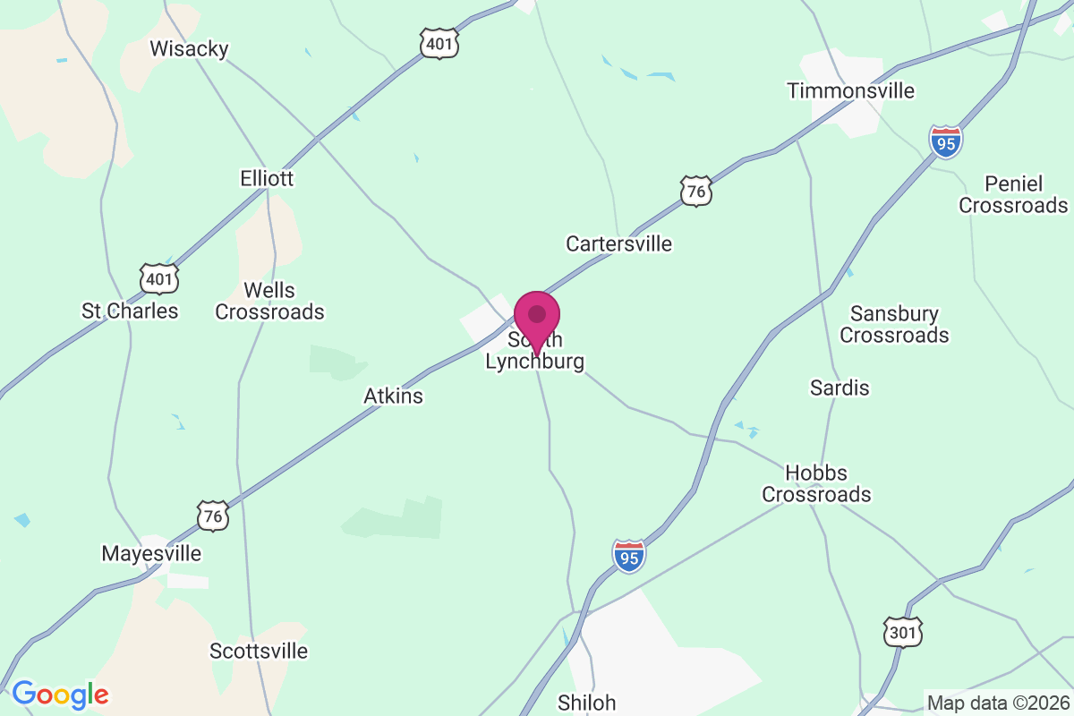Carte de South Lynchburg