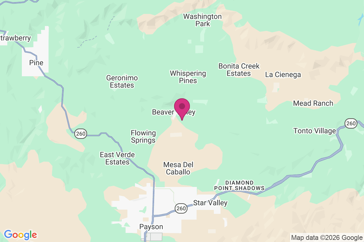 Carte de Beaver Valley Estates Subdivision