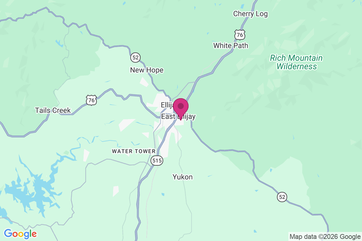 Carte de East Ellijay
