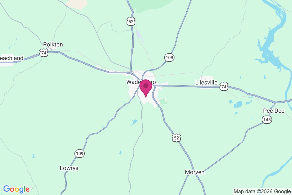 Carte de South Wadesboro