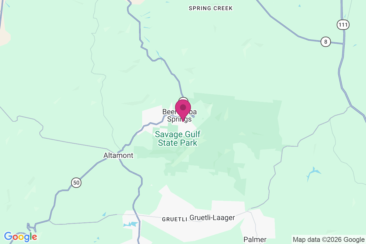 Carte de Beersheba Springs