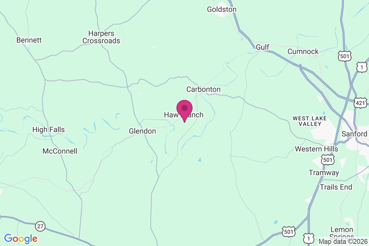 Carte de Haw Branch