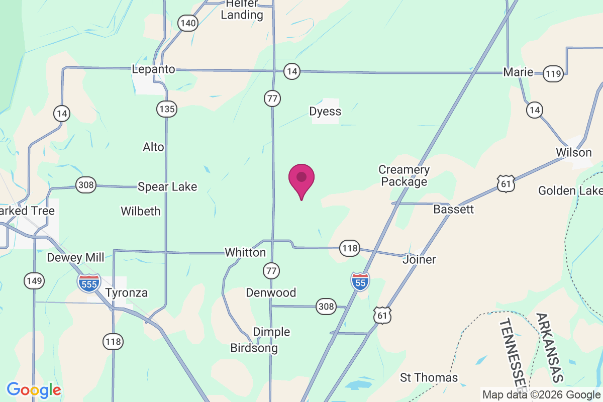 Carte de McClendons Corner