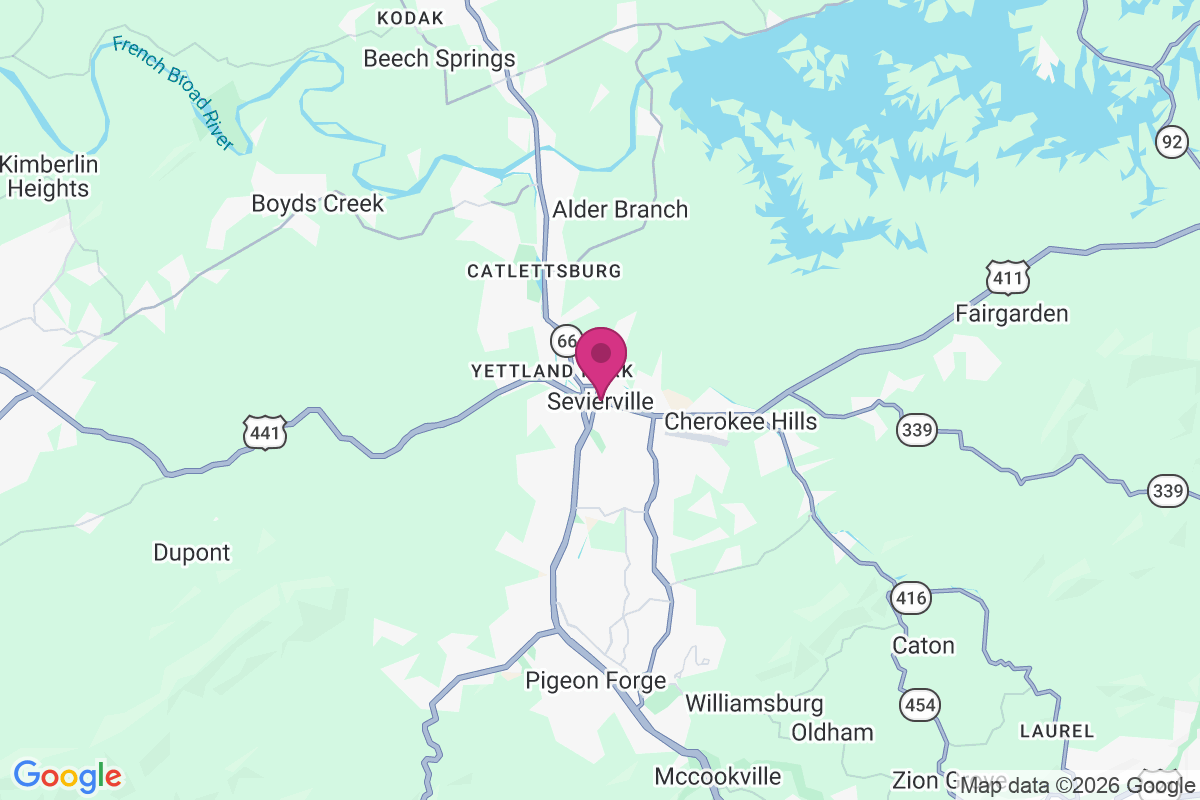 Carte de Sevierville