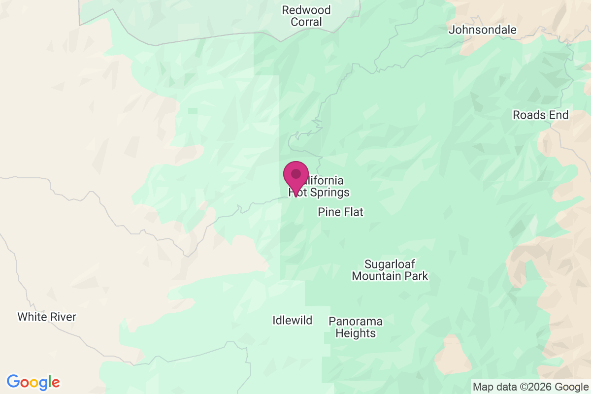 Carte de California Hot Springs