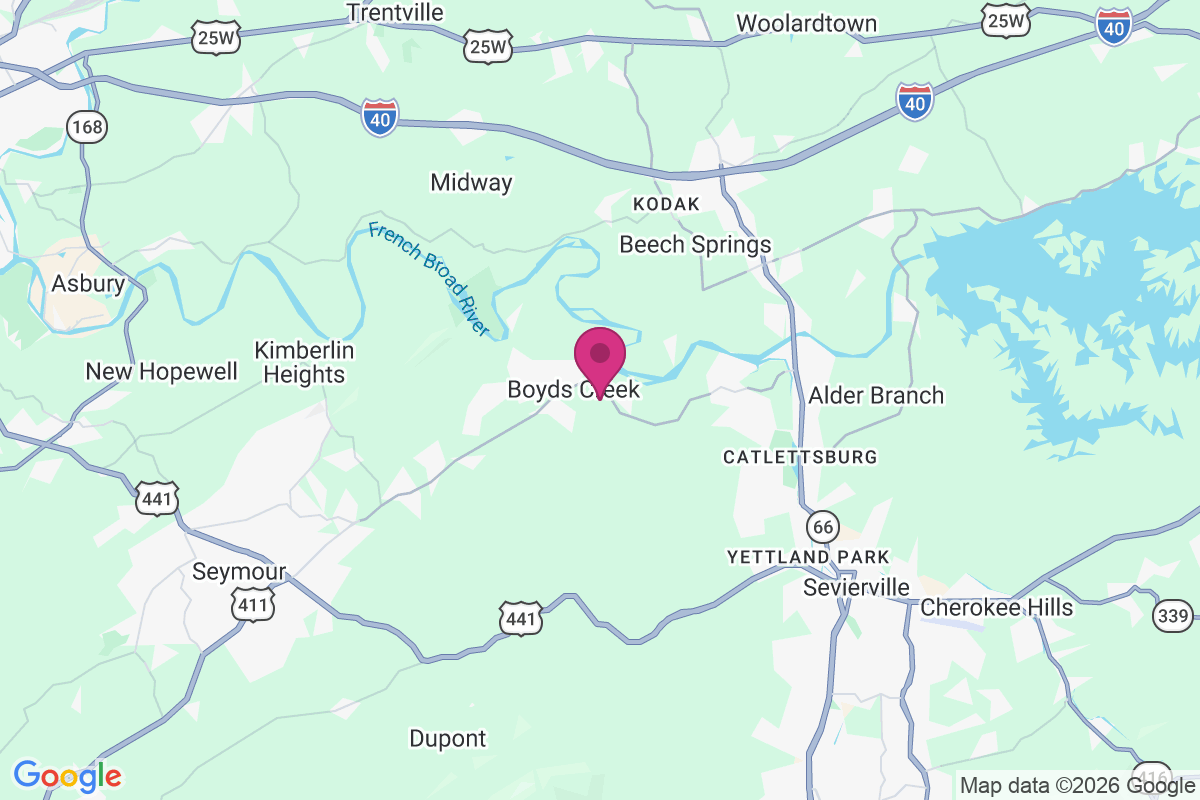 Carte de Boyds Creek