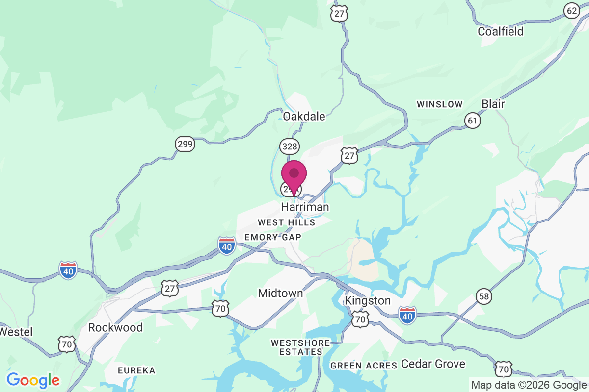 Carte de Harriman Junction